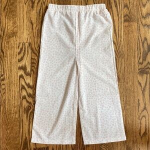 White with pink flowers Bailey’s Blossoms lightweight pants, size 5T. Like new